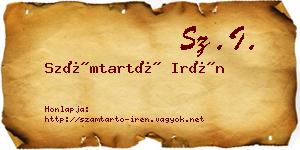 Számtartó Irén névjegykártya